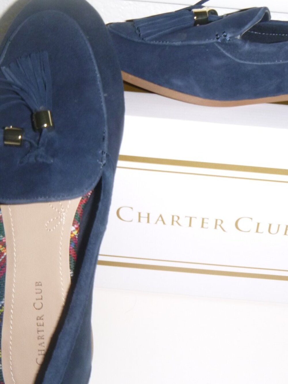 Charter Club, Women's Navy Blue Suede Loafers